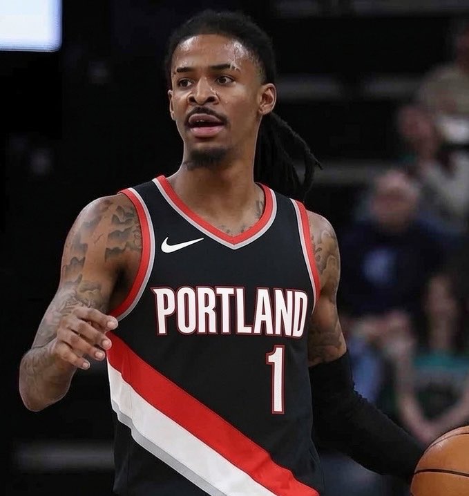 esidery's tweet photo. The Trail Blazersβ projected rotation:
Starters: Ja Morant, Damian Lillard, Deni Avdija, Toumani Camara, Donovan Clingan
Bench: Jrue Holiday, Scoot Henderson, Vit Krejci, Shaedon Sharpe, Cidy Cissoko, Jeremy Sochan, Micah Potter, Yang Hansen, Robert Williams
O/U: 43.5 https://t.co/lXxjeWpTdC