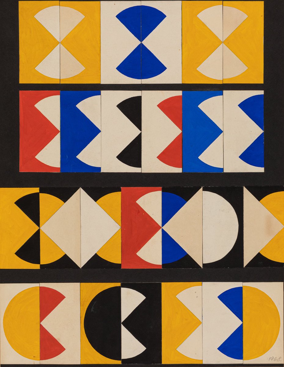 MeditateColor's tweet photo. Ferenc Lantos (1929-2014) built much of his visual language from just two forms, the circle and the square. He would divide, rotate and recombine them, then use color to generate endless variations from the same basic system. https://t.co/MpExoegbIn