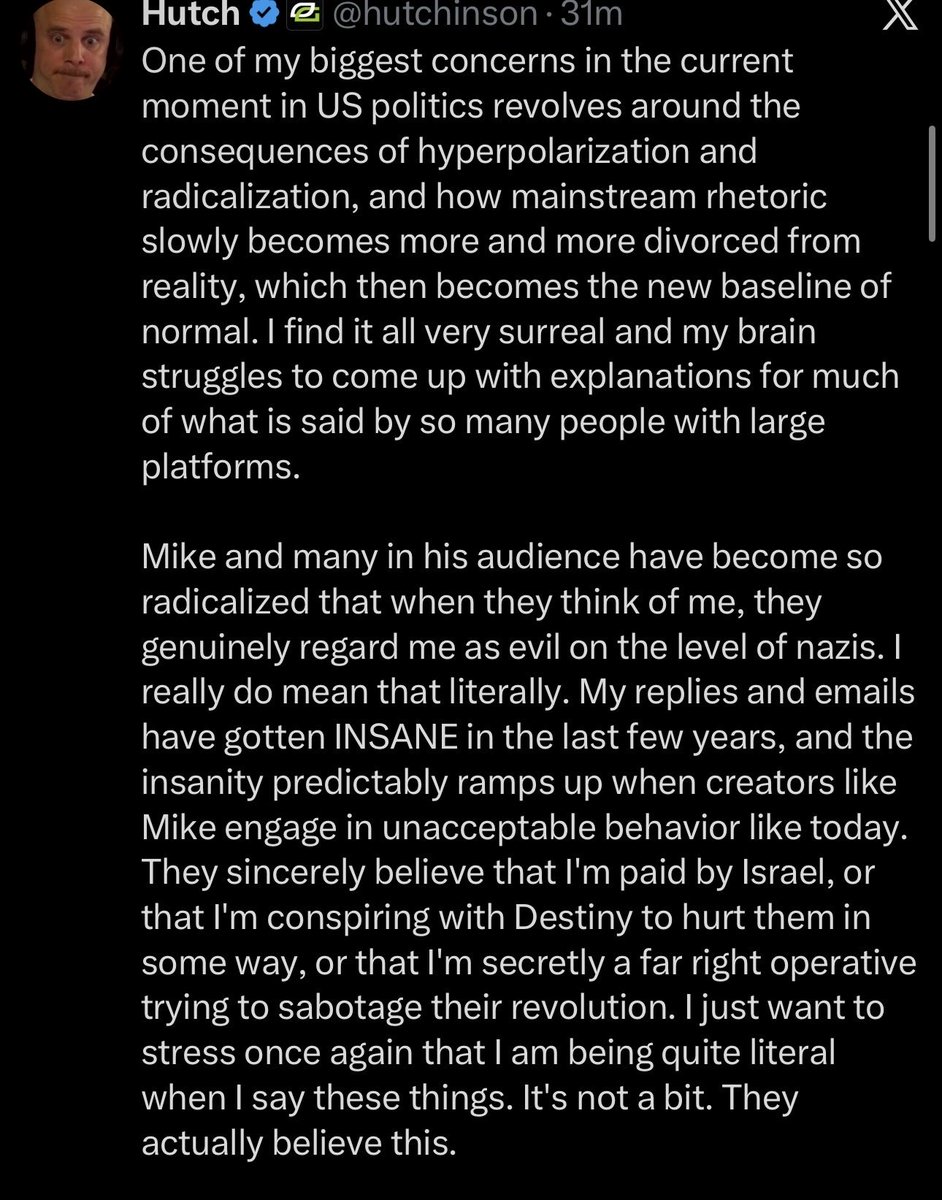 Awk20000's tweet photo. Hutch tweets about MikeFromPA and the consequences of radicalization and hyperpolarization https://t.co/TBZXd17DBd