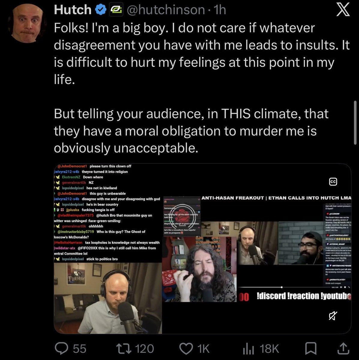 Awk20000's tweet photo. Hutch tweets about MikeFromPA and the consequences of radicalization and hyperpolarization https://t.co/TBZXd17DBd