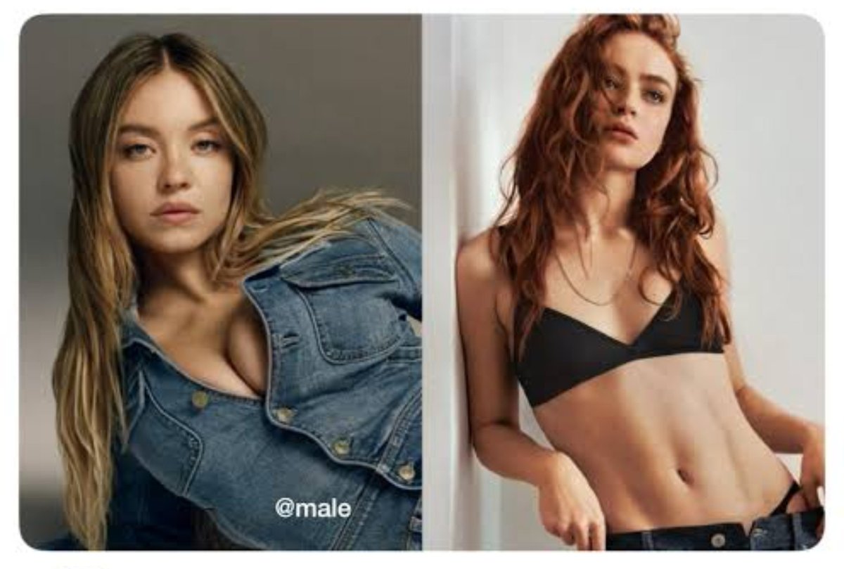 EduVG89's tweet photo. A quién le importa que se acabó la era Messi vs Cristiano si tenemos a Sydney Sweeney vs Sadie Sink https://t.co/xAbm5Kf0CZ