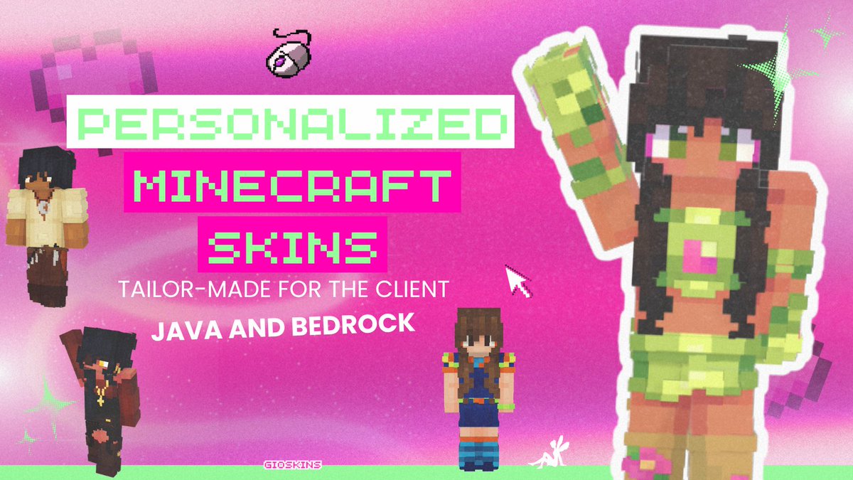 gioskins's tweet photo. — minecraft skins comissions are opennn!!!

message me if you interessed 🧚🏽

[#] arte art comissao comission art #artmoot #artmoots #smp #qmsp #server https://t.co/t94dll1UWc