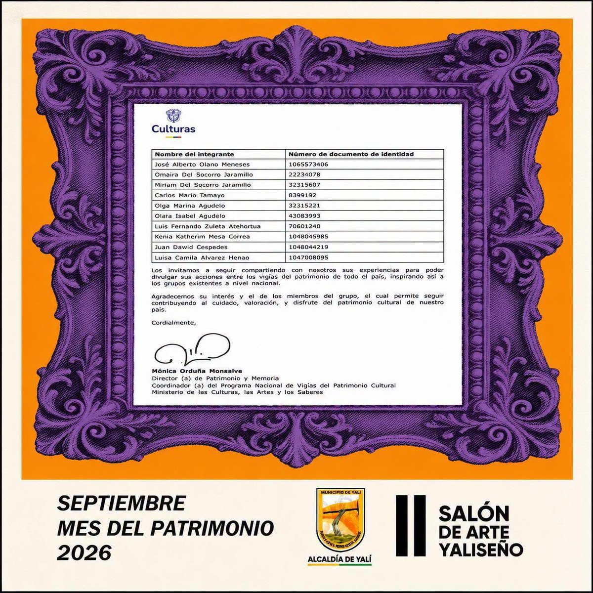 alcaldiadeyali's tweet photo. #Cultura | Es un inmenso honor para nuestra comunidad anunciar que la Dirección de Patrimonio y Memoria del Ministerio de las Culturas, las Artes y los Saberes ha otorgado la ACREDITACIÓN OFICIAL al proyecto "Raíces del Patrimonio Cultural de Yalí".

#Patrimonio

💛💚🤍 https://t.co/b1vn6XA5kB