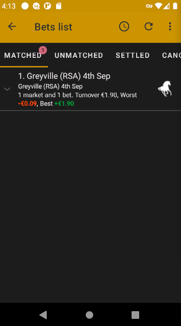 BetOnDroid's tweet photo. 🚀 BetOnDroid 5.1.0 is out!  

📊 Matched orders now show worst & best outcome right in the group header 
⚠️ Unmatched orders show Max Risk — know your exposure before it's on the book
 🏷️ Unmatched group total relabelled Size (not turnover)

  + faster lists scrolling & bug fixes  

The release considered as stable one.

https://t.co/E61Z1ax898

#Betfair #Trading #BetOnDroid
