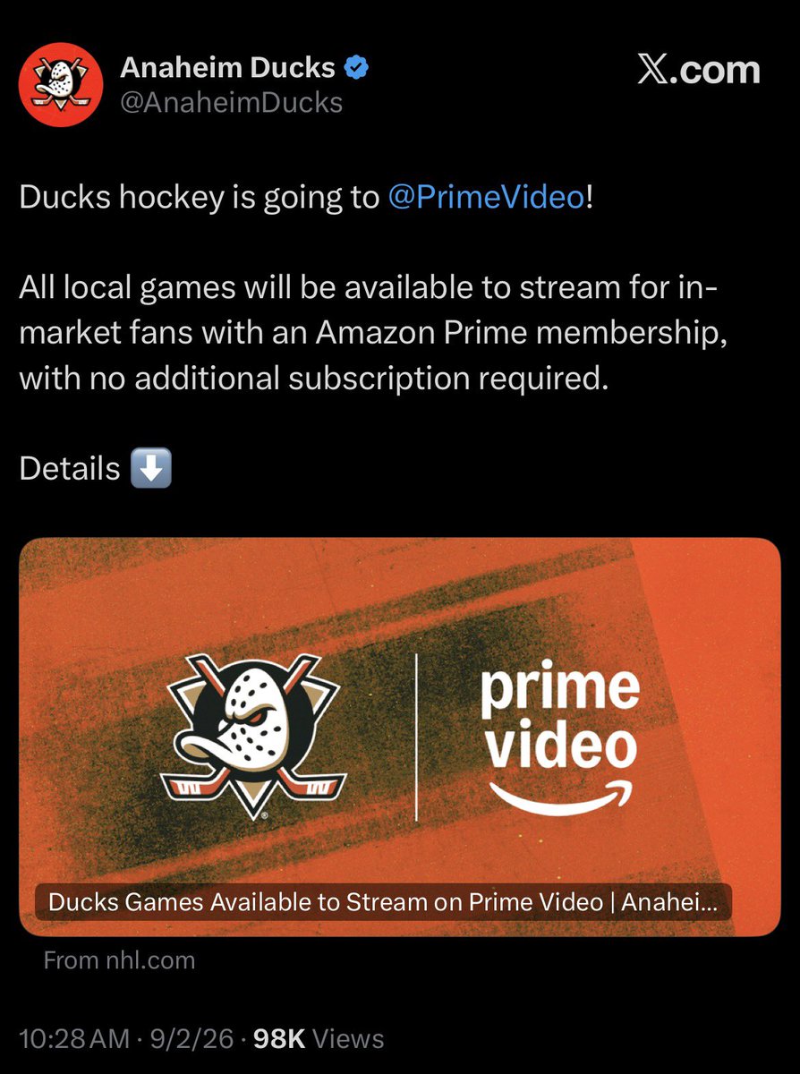 JRobot82's tweet photo. @RussoHockey Ducks get it for free https://t.co/YQHQsgljzY