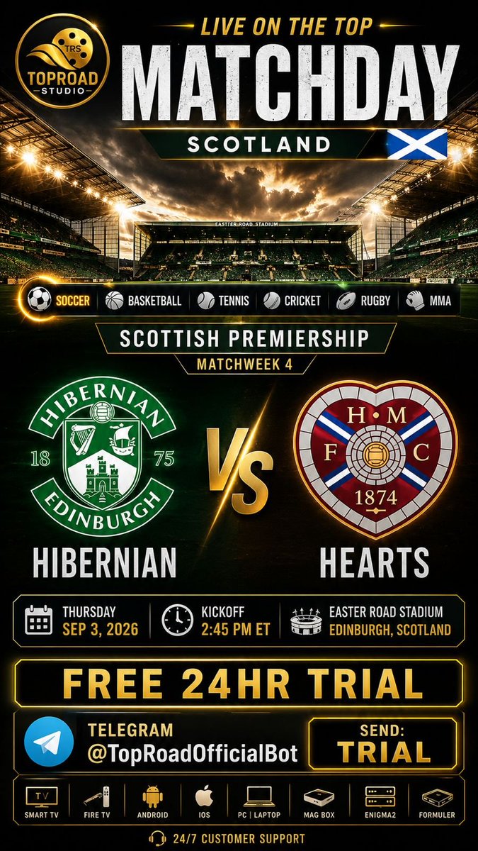 TopRoadRadio's tweet photo. 🔥 Hibernian vs Hearts | Edinburgh Derby ⚽
⚽🔥 EDINBURGH DERBY! Hibernian 🟢 vs Hearts 🔴
No sitting on the fence — HIBS or HEARTS? Drop your winner 👇

#Hibernian #HeartsFC #ScottishFootball #MatchDay #TeamTopRoad https://t.co/5P9dhvFO0R