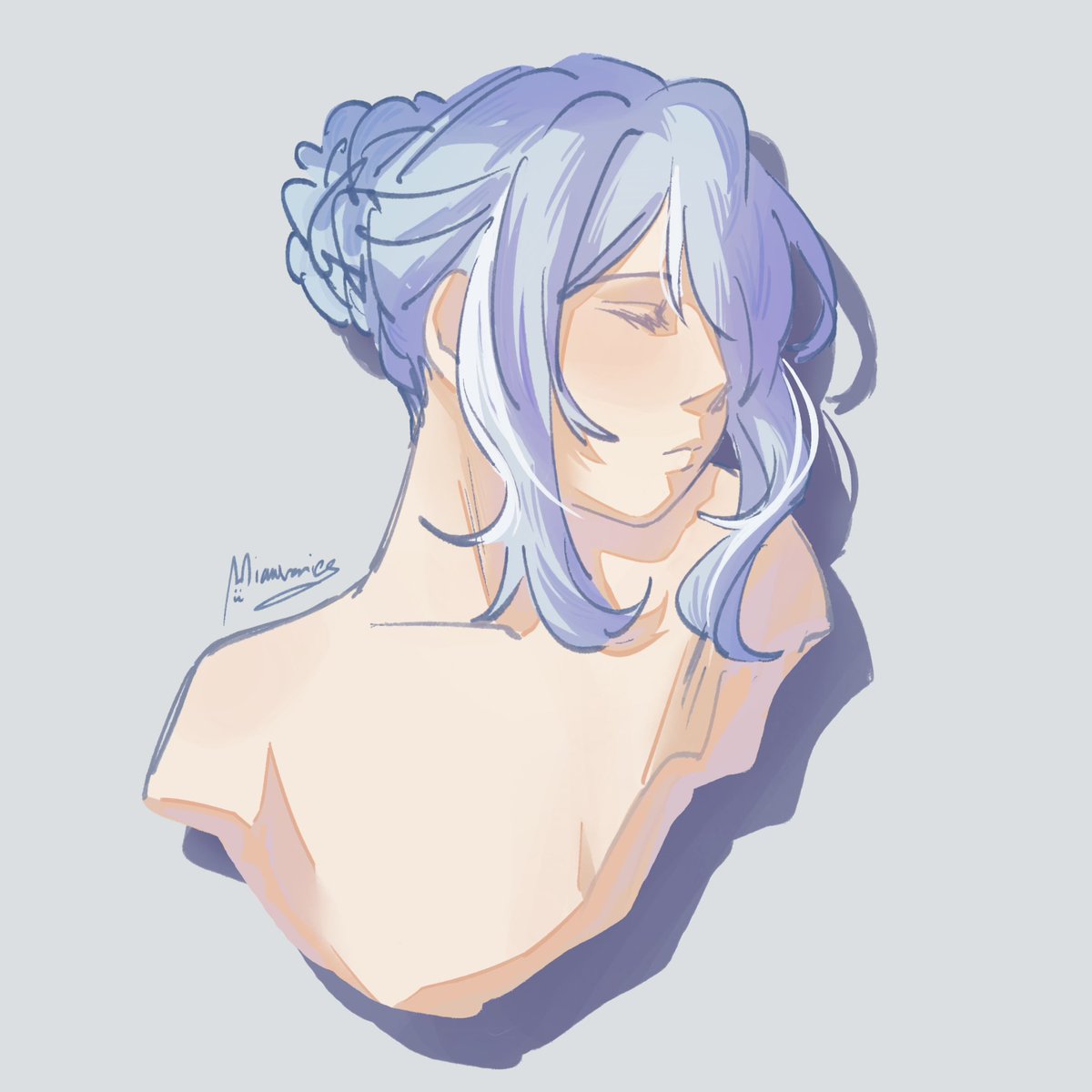 miauvarice's tweet photo. odette as a sappho bust #odette #genshinimpact #happybimonthtothe2ndmostbigirlever https://t.co/k8e0i230pz
