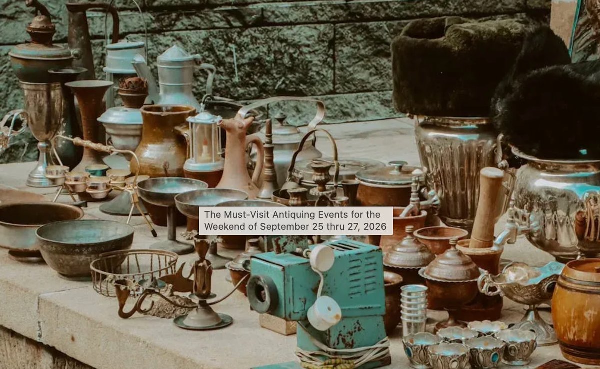 WhereToPick's tweet photo. Check out the popular antiquing events happening this coming weekend...and for a full calendar of antique shows, vintage fairs, and flea markets, visit https://t.co/4V5iyK2tNf.
https://t.co/3U91n8pRyQ
#antiques #vintage #fleamarkets #wheretopick https://t.co/t4AUGdHnca