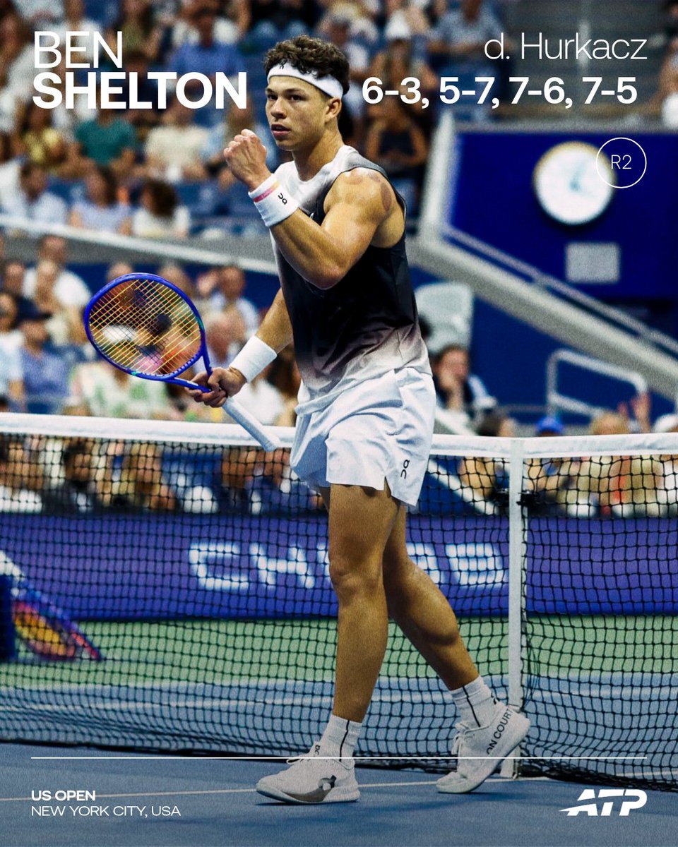 atptour's tweet photo. Big Ben strikes again 🕰️

#USOpen https://t.co/RoNeuYij5R