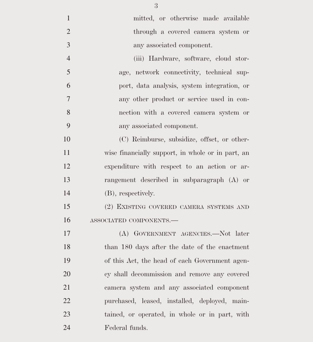RepThomasMassie's tweet photo. Federal taxpayers should not be forced to fund the surveillance state.

We just introduced HR 10221, the Flock-Off Act, to prohibit the use of federal funds for real-time surveillance cameras. https://t.co/WGIIZ0Hoyq