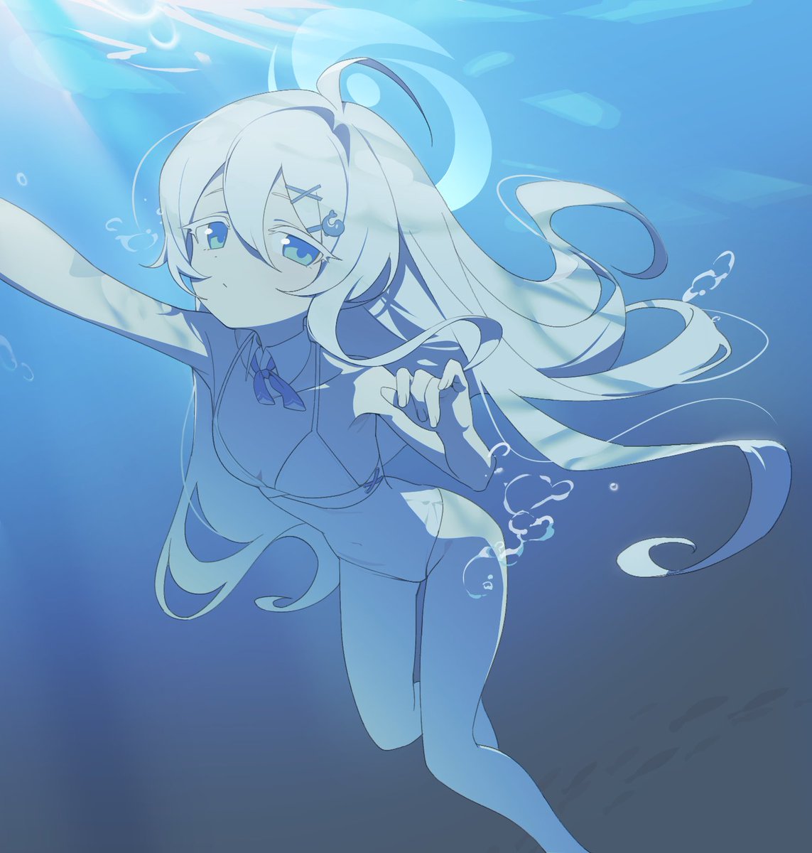 Oyabuli's tweet photo. 深海少女サユリ🩵
#ブルアカ https://t.co/0fslU39Jr9