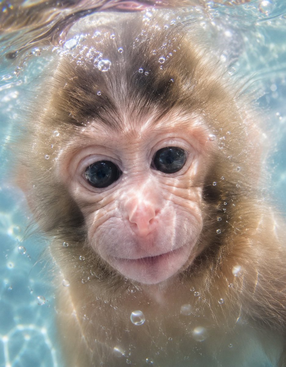 qWv0cZ46i190157's tweet photo. あなたが落としたのは
泳ぎ疲れたパンチ君🐒ですか？
それとも
インカメぴよぴよパンチ君🐒
ですか？

私.「両方です🥰」
(だって選べません😊) https://t.co/3cFwRxq32j