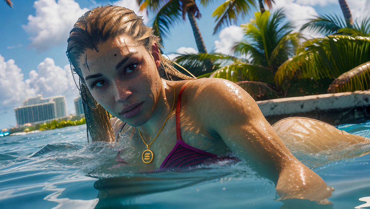 lucias0l's tweet photo. LUCIA — NO RULES. JUST MOVEMENT.

She doesn’t follow the wave.
She creates it.

$LUSOL

#Lucia #GTA6 #Solana #SOL #Crypto #Web3 #Gaming #RockstarGames #GTA #DigitalArt https://t.co/IiItCTXcMv