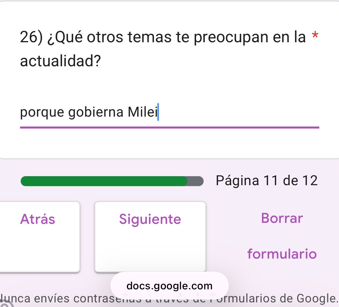 tavllaaroo's tweet photo. me mandaron a completar un formulario de la UBA y no pude pensar en otra respuesta https://t.co/cwlIQZsRaJ