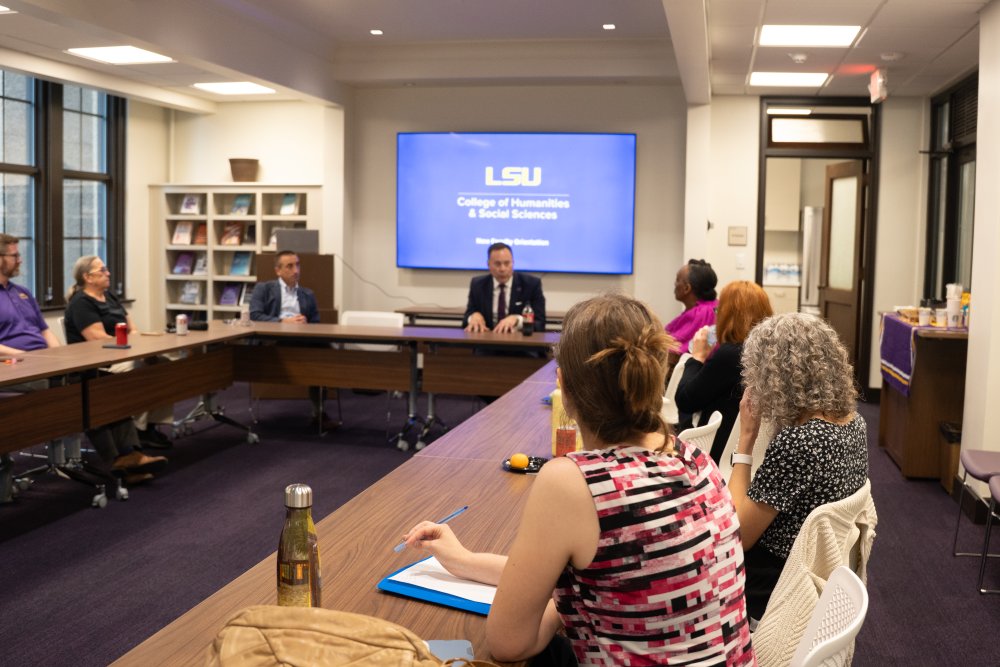 LSUHSS's tweet photo. A warm welcome to our newest #LSUHSS faculty!

This week at our New Faculty Orientation, we welcomed the scholars and educators who are already making an impact in our classrooms and through their research and scholarship.

Here’s to a great year ahead! https://t.co/oFi2eX9X7Q