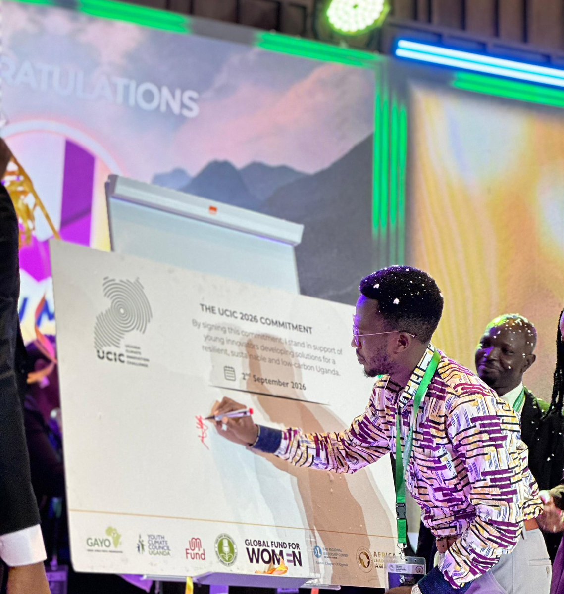 zandy_isaac's tweet photo. We had a phenomenal moment as we launched the Uganda Climate Innovation Challenge during the 3rd annual climate finance conference today!
@GayoUganda @farmradio @giz_uganda @GlobalFundWomen @Challenges_UG @Youth_TJN
#3ACFC26
#CFSC
#ClimateFinance
#AfricaClimateFinance https://t.co/HcKl0KBHI7