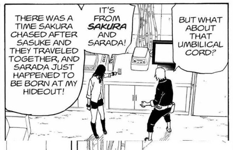 Lunaneko14's tweet photo. You know what’s funny about Sakura? 
When she got the note from Sasuke (which was FOR NARUTO btw) she probably blushed because she realized “OH Naruto is MARRIED, there’s no one I have to compete with for Sasuke attention anymore” which is why she CHASED him down right after https://t.co/Sy29eGdRQG