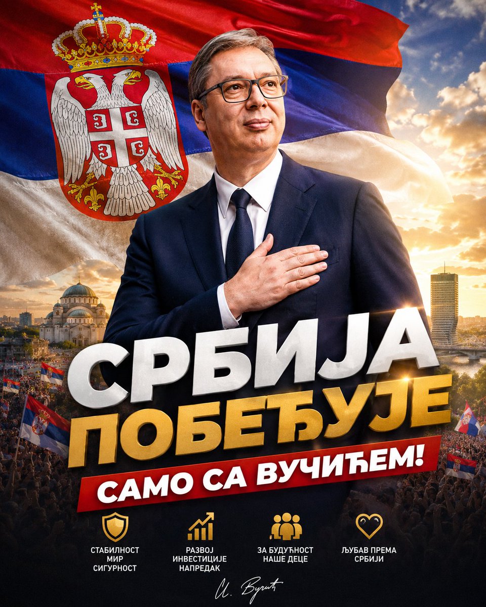 KrsticLazar99's tweet photo. Kada verujemo u svoju zemlju, čuvamo mir i gledamo napred — Srbija može samo da ide napred. 💪❤️

Srbija, razvoj, stabilnost i budućnost. 🇷🇸

#SrbijaPobeđuje #Srbija #Vučić #NapredSrbijo https://t.co/xwGtz88qB5