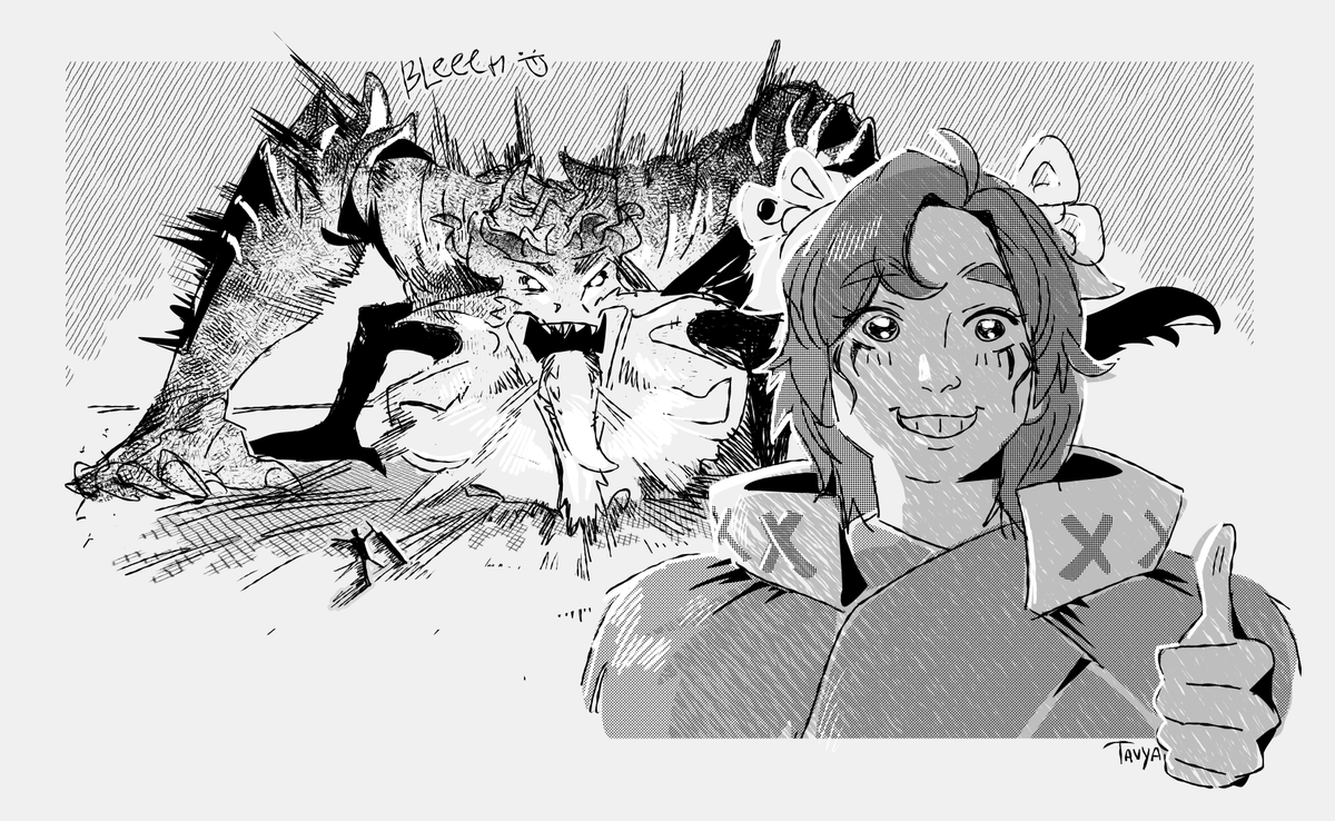 Tavyapl's tweet photo. killed this thing today
#monsterhunter #MH https://t.co/7wPB1J7AU4