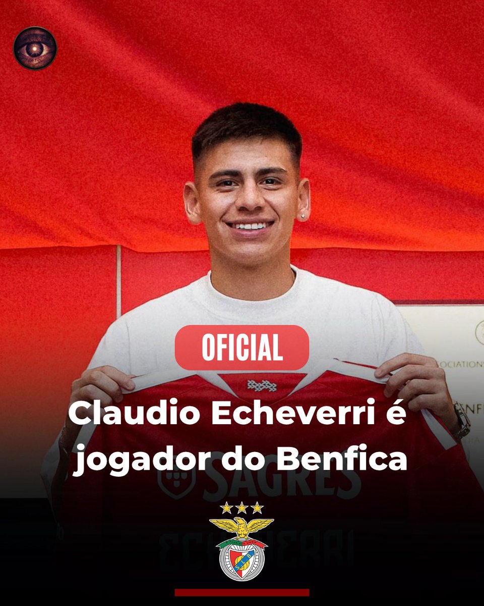 oolharinvisivel's tweet photo. 𝗢𝗙𝗜𝗖𝗜𝗔𝗟: Claudio Echeverri é jogador do Benfica! 🔴🦅
O médio ofensivo argentino, de 20 anos, chega aos encarnados por empréstimo do Manchester City, que contempla opção de compra.
📸: Benfica
#echeverri #benfica #slb #mercado #portugal https://t.co/39d0zs2mgr