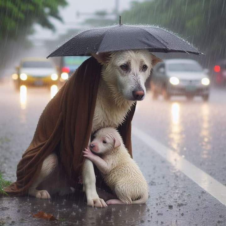 Kashafiffm's tweet photo. Dog and puppy needs shelter https://t.co/bGNOSDx3tJ