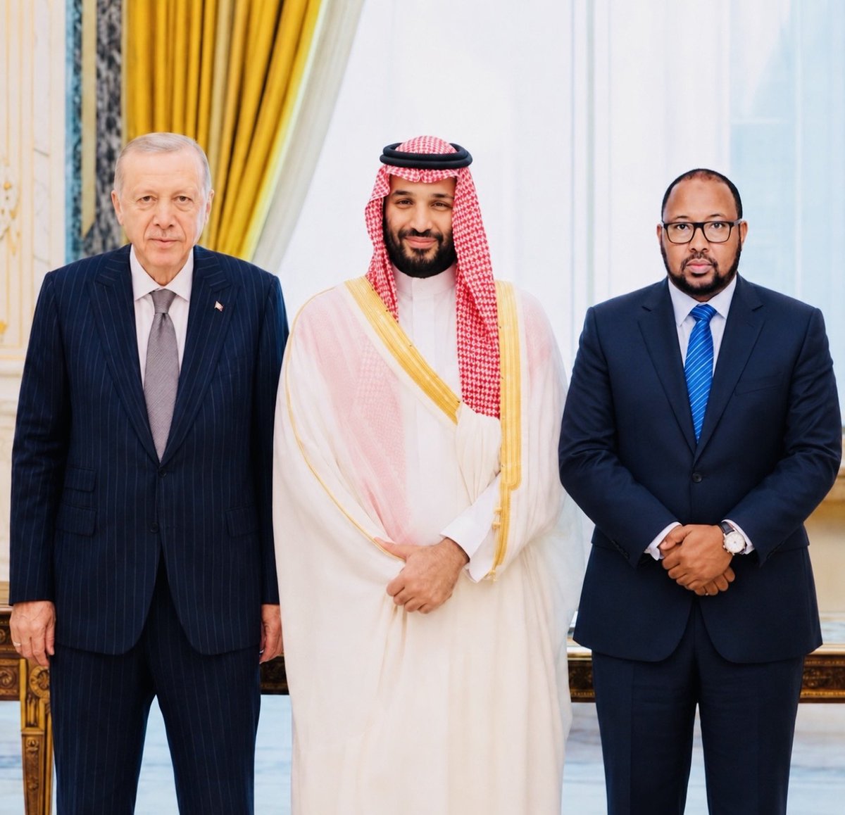 anesmansory's tweet photo. تخطو ولاية شمال شرق الصومال 🇸🇴 بثبات نحو حضورٍ متزايد على الساحة الإقليمية.

ومن المتوقع أن يلتقي الرئيس فِردهيه قريبًا بولي العهد السعودي الأمير محمد بن سلمان 🇸🇦 والرئيس التركي رجب طيب أردوغان 🇹🇷.

وتكتسب هذه اللقاءات أهمية خاصة في مواجهة المشروع الانفصالي الصهيوني لما يُسمّى بـ«صوماليلاند» في شمال غرب الصومال.
زعيم الشرق سموا الأمير محمد بن سلمان اليوم يرسم مستقبل المنطقة من حيث التحالفات الاستراتيجية والحماية الإقليمية 🇸🇦🇸🇦