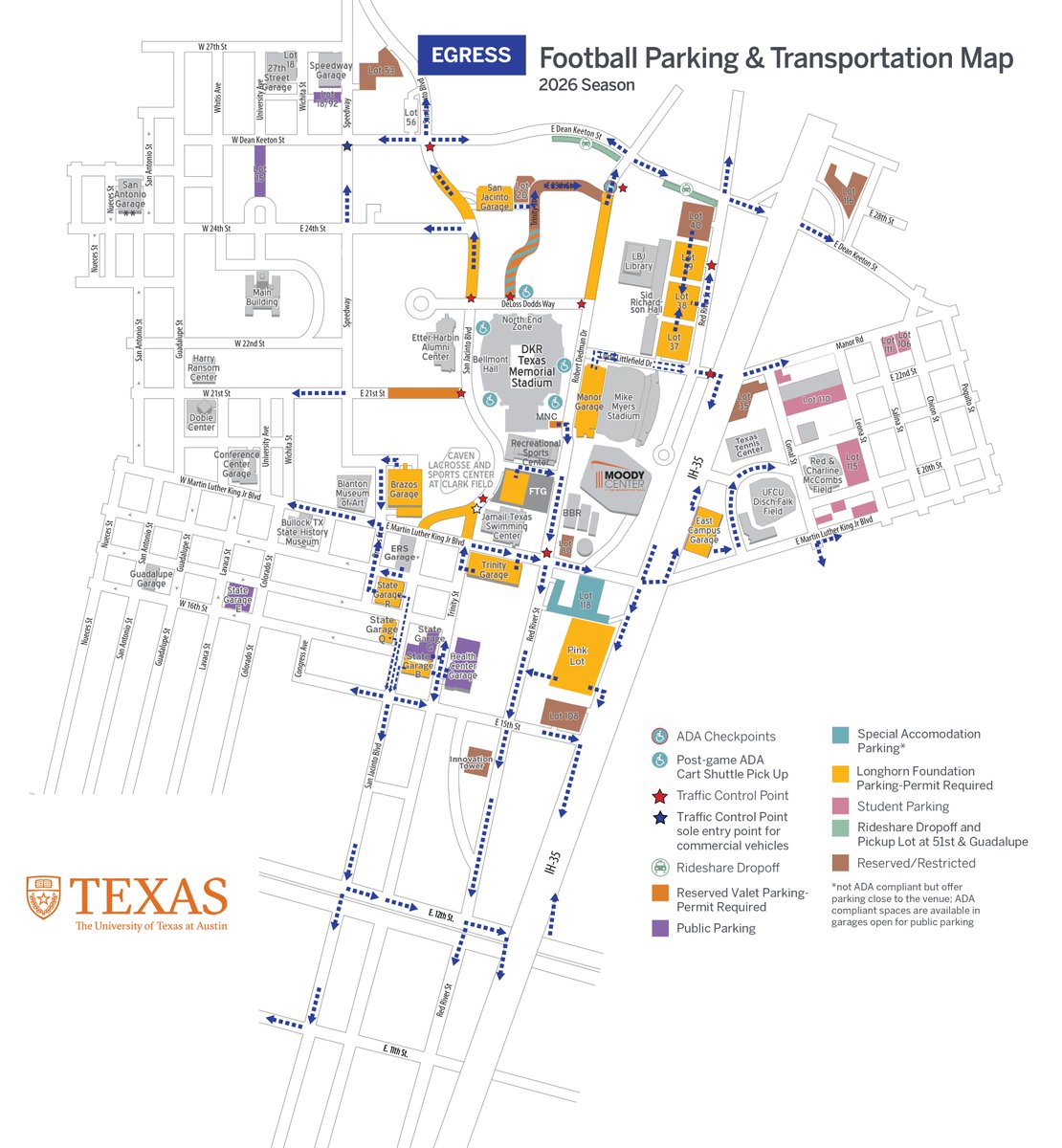 TexasFanFirst's tweet photo. 🚨Football Parking Info🚨

We are so excited to have you back on the Forty Acres this Saturday!

Please use this thread 🧵 to help navigate your gameday parking needs!

#HookEm 🤘 https://t.co/a7HpmoWZCE
