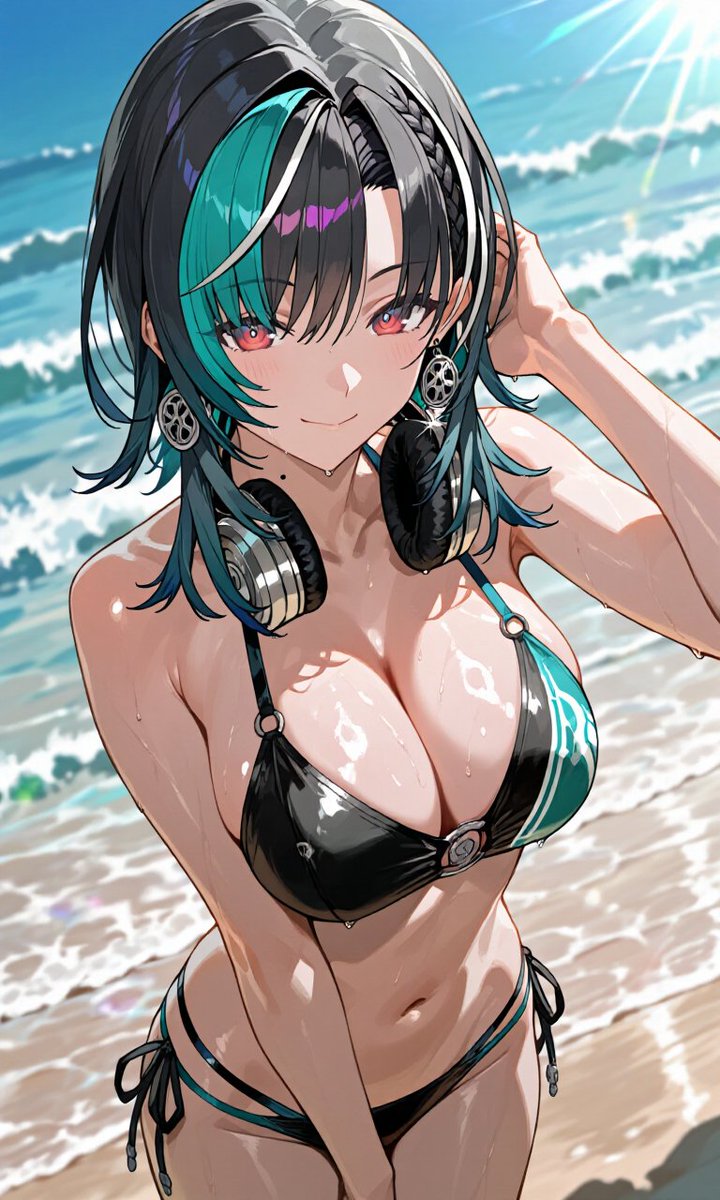 KuroiNu_17's tweet photo. FGの水着ショットを詰め込んだ、夏感満載の写真集風ポストです！
ビーチで輝くメンバーの魅力溢れる水着姿、あなたは誰と夏を過ごしたい？ ✨

Xに入りきらなかった枚数を含む完全版は、固定リプのpixivからぜひチェックしてみてください

#ホロライブ #FLOWGLOW #AIイラスト https://t.co/cAK8gFDkKy