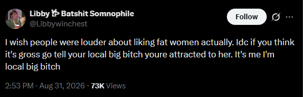 CaninRoseVT's tweet photo. Hi, resident fat bitch, you better fucking yearn for me.
I went my whole ass life being ashamed of how I look, and I'm starting to love my big tits and fat ass.
YOU BETTER LOVE ME TOO. These thighs took fuckin years to get perfectly thiccccc.🤌
Thanks for coming to my ted talk. https://t.co/jCVXotzOvX