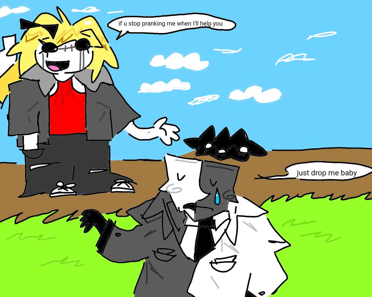Macsiel172166's tweet photo. trolli and XD slasher bruhh I got this idea in the middle of da night https://t.co/0vOLvsEOfz