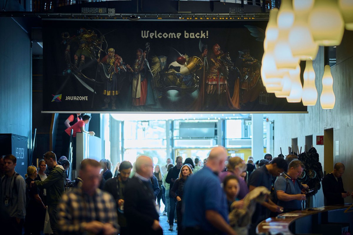 javazone's tweet photo. A little reminder from the party: bars close at 23:30, and AweZone wraps up at 00:00. Make the last hour count! 🎉 
Then get some sleep: we’re back tomorrow with another full day of tech, talks and lovely people! https://t.co/gfcdD3fP7s