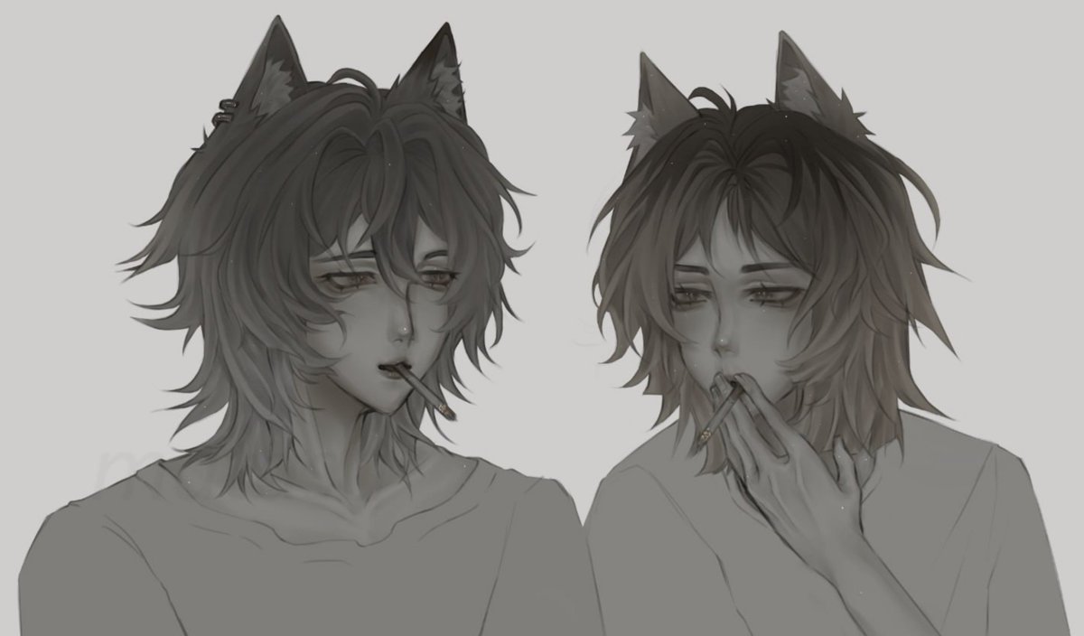 matasu01's tweet photo. smoking cat and yuki neko 
#smokingcat #yukineko https://t.co/uCwa6ACW5Z