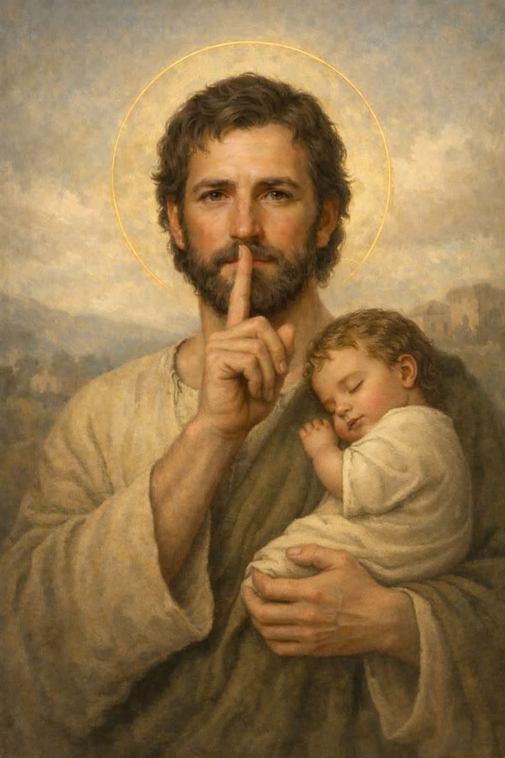Damihibibere's tweet photo. No subas la voz.  San José es custodio del santo silencio.
#Completas https://t.co/k0bmzxRquc