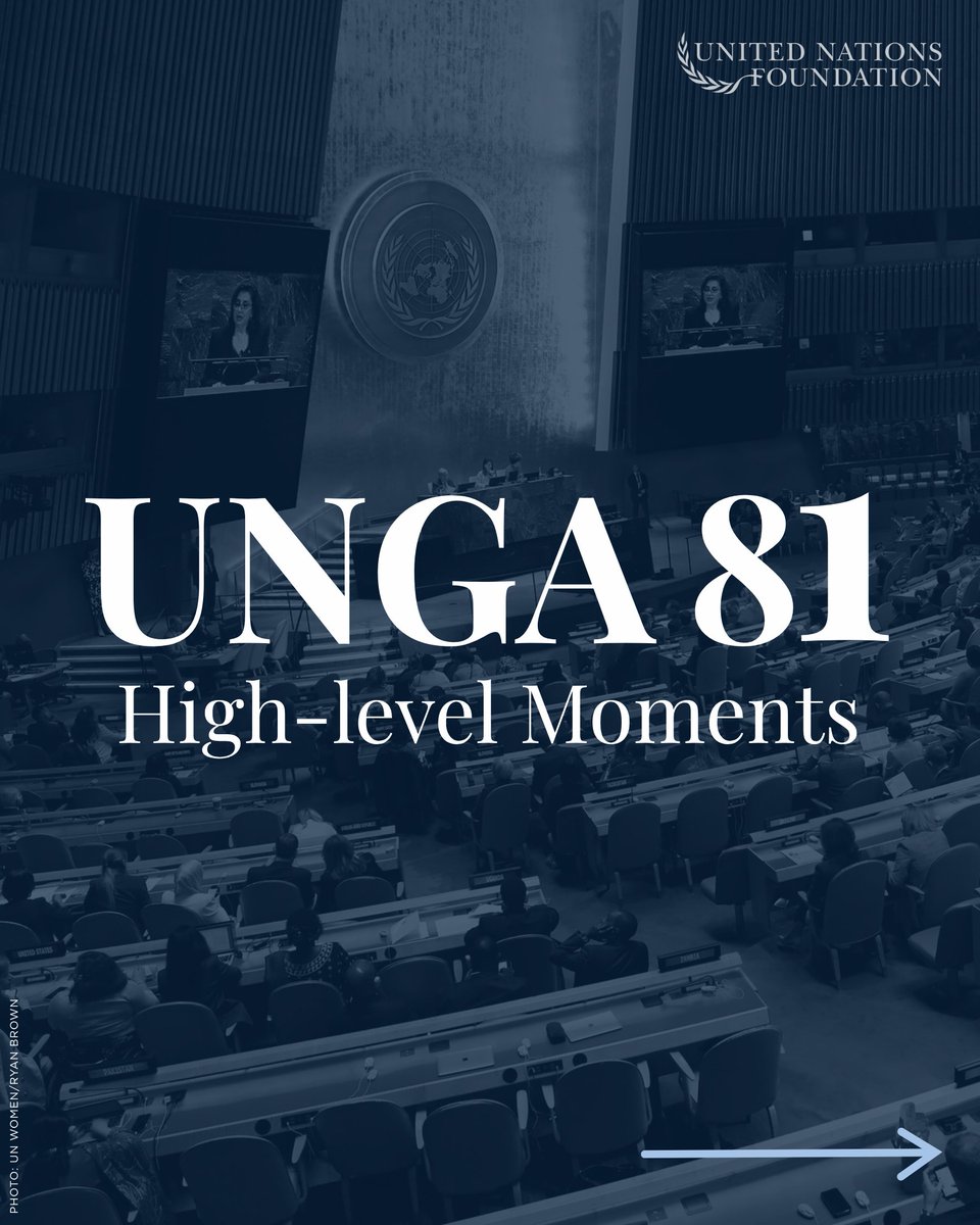 unfoundation's tweet photo. When world leaders gather in New York City for the UN General Assembly, they'll join several high-level meetings to advance global cooperation. 

Check out the full #UNGA81 schedule: https://t.co/Vpp7CKLkly https://t.co/VVC4hmUpyk