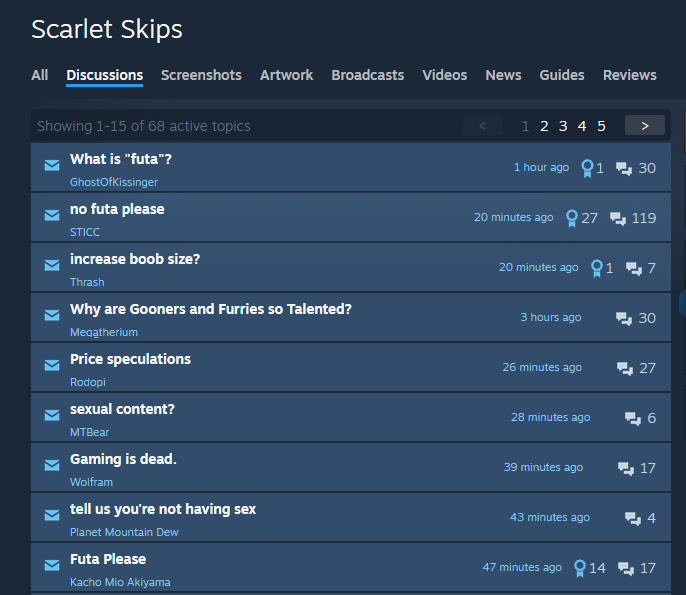 Weston_Mitchell's tweet photo. probably the funniest steam discussions screenshot ive ever grabbed https://t.co/oqXbuSqyyB