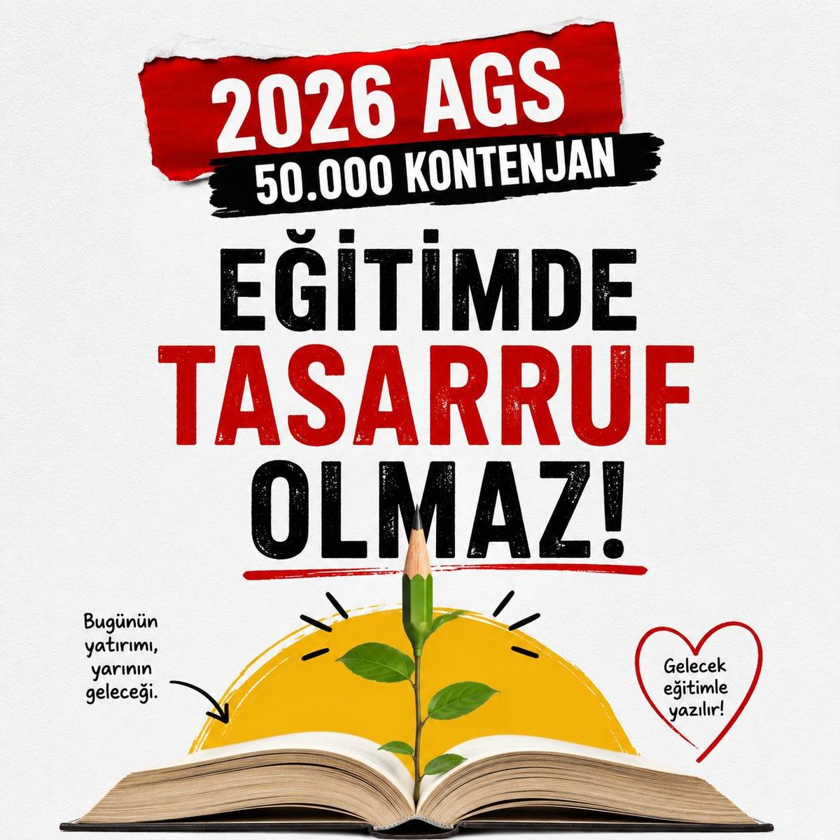 pinar9216's tweet photo. @oktay_saral Ülkenin şah damarı olan eğitimde tasarruf olmaz.Düşük kontenjanlara alışmıyoruz.Emeklerimizin karşılığı için 50 bin kontenjan istiyoruz.@oktay_saral @YusufTekin @tcmeb @TalipGeylan06 @EgitimBirSen @egitimis @dbdevletbahceli 
#SnSaraldanAGSsözü50Bin https://t.co/WFaaoY8Xsw
