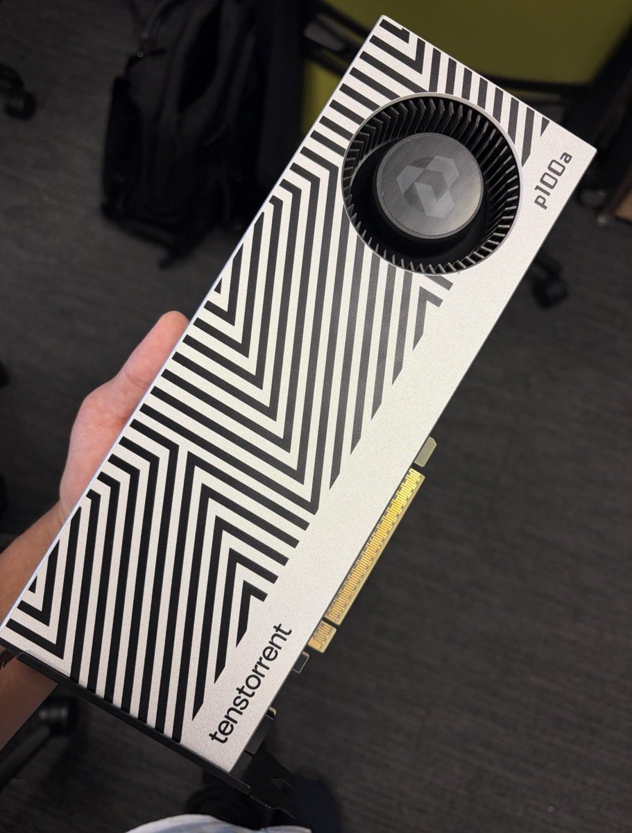rafawwn's tweet photo. @tenstorrent’s Blackhole p100a acquired, thank you @boopdotpng! Blog post soon. https://t.co/Ie8oDLd5K4