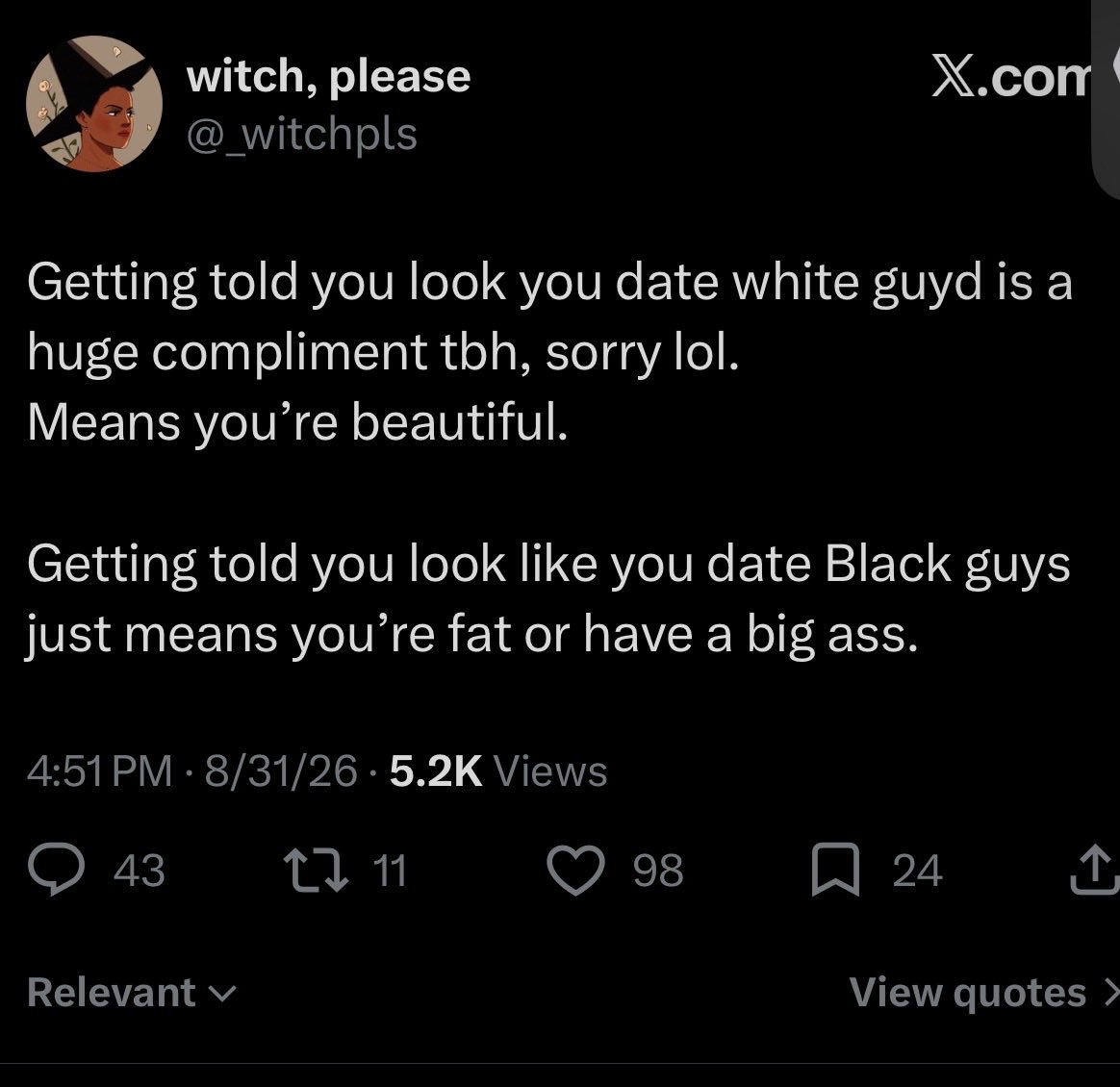 2hung_27's tweet photo. @_witchpls @elsupremacistab It’s always so funny seeing how y’all’s preferences talk about you guys vs how you talk about them 🤭 they tell you to your face how they think you’re disgusting but still beg for their approval https://t.co/herFNpOti5