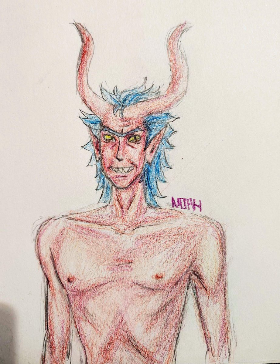 Noalikesdrawing's tweet photo. Devil rick 😛 still not got new laptop so yea sketchbook #devilrick #rickandmorty #ricksanchez https://t.co/pqG4s1f3Az