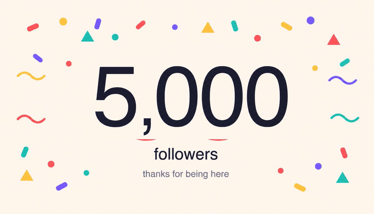 coryalthoff's tweet photo. I hit 5K followers 🎉🎉🥳

Three months ago, I started posting on X again after a 6-year break. 

When I started posting again, complete silence.  Last month,  I got 1.1 million views on X, and 311 people joined my marketing newsletter for founders. 

It's been great connecting with so many amazing people on here. 

Cheers to more progress ahead.