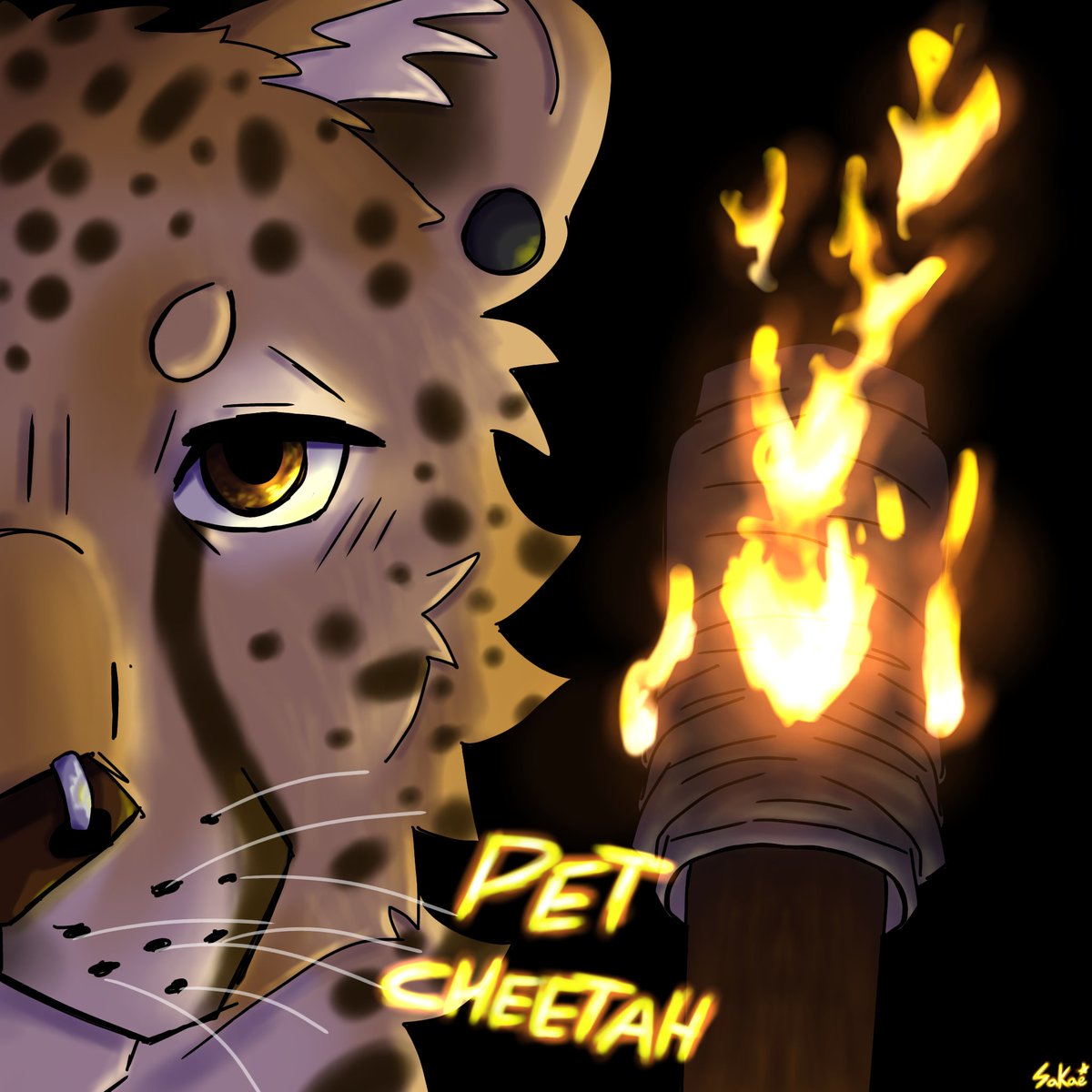 twinkonelli's tweet photo. "Now my pet cheetah's quicker in the studio than on his feet"

#cliqueart #torchcheetah https://t.co/ltum44jyFN