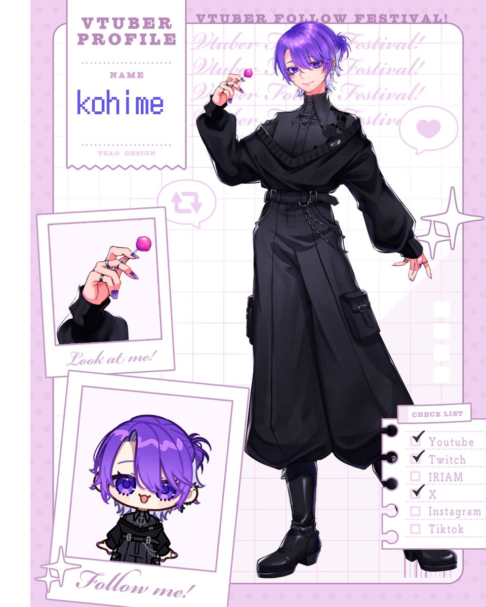 Re_kohime's tweet photo. 🍬 #9月のVTuberフォロー祭り‍ 👾
やっぴ〜
kohime【コヒメ】と申します〜

🍬関西弁野郎！
👾ちょっと口は悪い！【自覚あり】
🎮ゲームと雑談と、時々お歌
💜まだまだ新人VTuber

気向いたらあそびこん？？

#新人Vtuber️️ 
#推し不在さんおいで https://t.co/kCVxPE5zEE