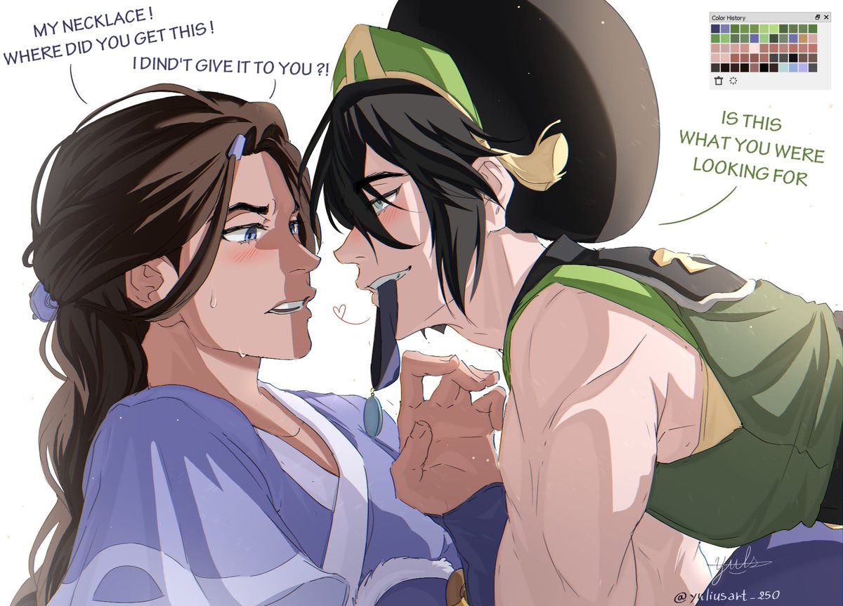 Yuliusart_205's tweet photo. Something quick 
My katoph finally 
#tophavatar #toph #Katara #katoph https://t.co/Lh7Q8Yy8KT