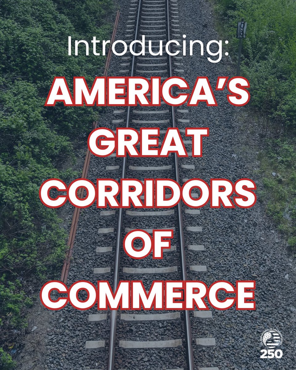 SecDuffy's tweet photo. We have nearly 161,000 miles of highways thanks to President Eisenhower and another 140,000 miles of railroad tracks as part of the national freight network.

Why not make extra use of the land – which has already gone through permitting – as corridors for energy, fiber, other technologies of the future? 

Introducing AMERICA’S GREAT CORRIDORS OF COMMERCE 

It’s just COMMON SENSE 🇺🇸🔥