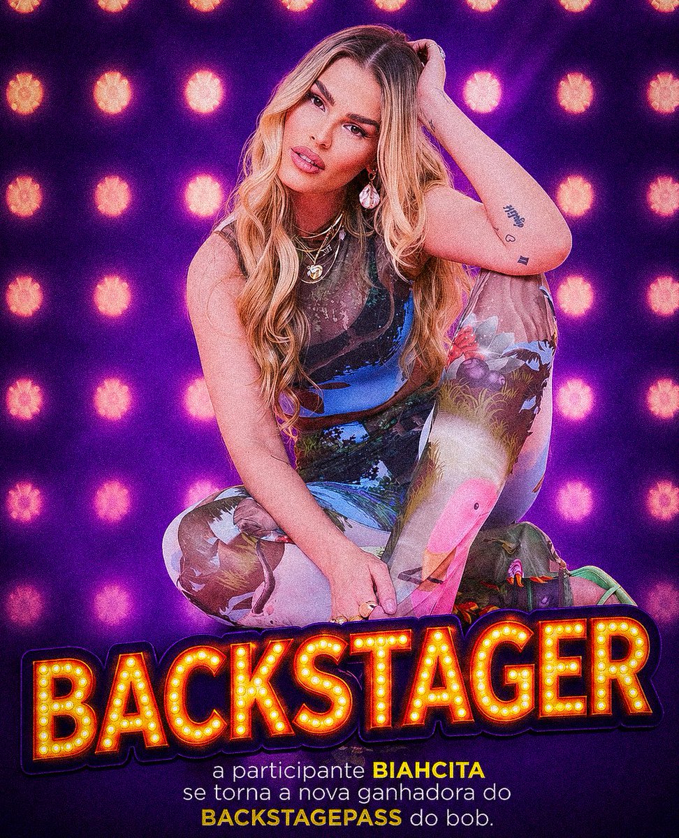 BestOfBothRv's tweet photo. 🎟    |  BACKSTAGEPASS

Em uma prova de PERCEPÇÃO, Biahcita (@biahcita) consegue se sair melhor e se torna a segunda BACKSTAGER da edição! Parabéns, minha estrela! 💜

#BOBRV • ⭐️ https://t.co/6JktEWrOy6