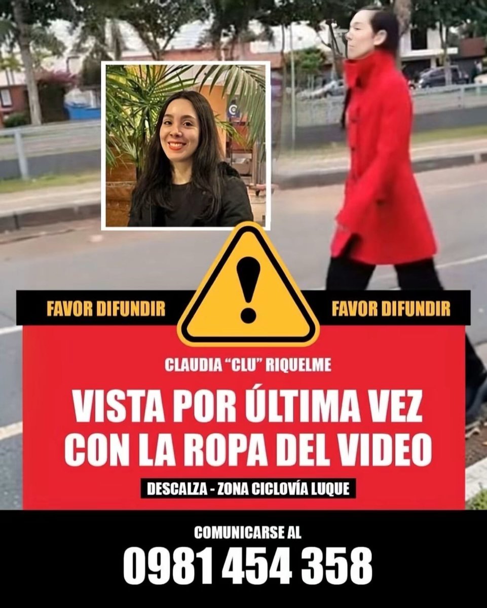 1000_am's tweet photo. 🚨 FAVOR COMPARTIR

Seguimos buscando a Clau. Sus familiares y amigos continúan esperando recibir alguna información que permita conocer su paradero.

Ayer fue vista desorientada en inmediaciones de la ciclovía. Si la viste o tenés algún dato que pueda ayudar a encontrarla, por favor comunicate al número que figura en el flyer.

🙏 Cualquier información puede ser importante. Por favor, compartí esta publicación para ayudar a que Clau pueda ser encontrada.

#1000Noticias #1000am📻🎙️