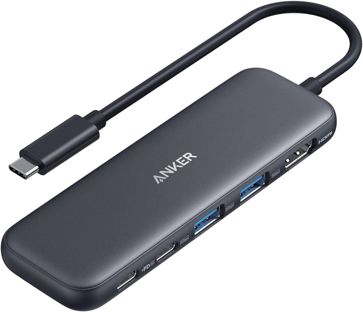 IGNDeals's tweet photo. The Anker 5-in-1 USB-C to HDMI splitter is down  to $17.99 on Amazon, 28% off list https://t.co/6PwTKIUMM9 #ad https://t.co/uA9ah6yHKW