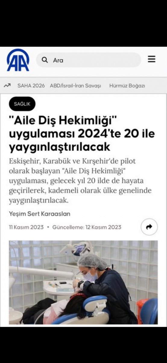 dentistaaaa's tweet photo. 2023 te eski Sağlık Bakanımız @drfahrettinkoca tarafından kamuoyuna duyurulan Aile Diş Hekimliği vizyonunun sürdürülmesi,projenin açıklanan hedefler doğrultusunda yaygınlaştırılması vatandaşlarımız ve diş hekimlerinin önemli bir beklentisidir. #DişEczaGözArdıEdilemez @Akparti https://t.co/heFNVe3TcE