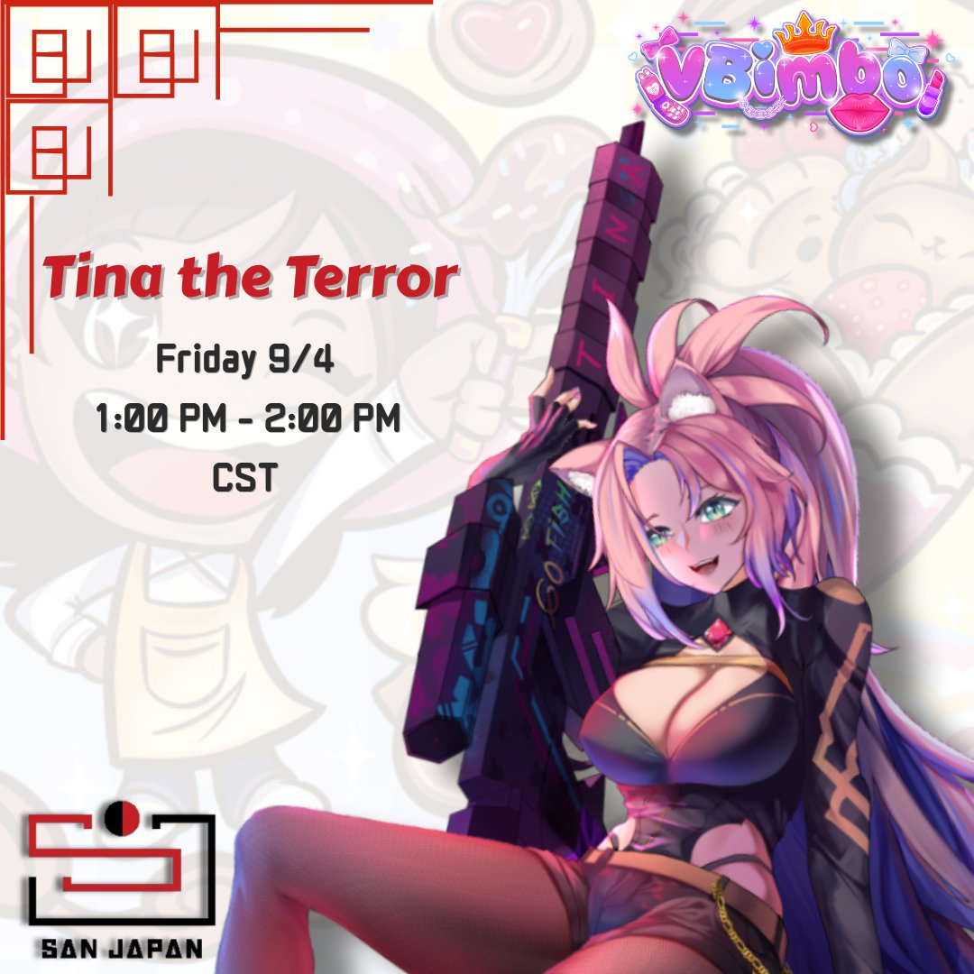 tinatheterror's tweet photo. Guess what?! SAN JAPAN TIME!

I'll be at San Japan virtually this Friday @ 1 PM CST ~ hit me up if you are going to be there would absolutely love to say hello!