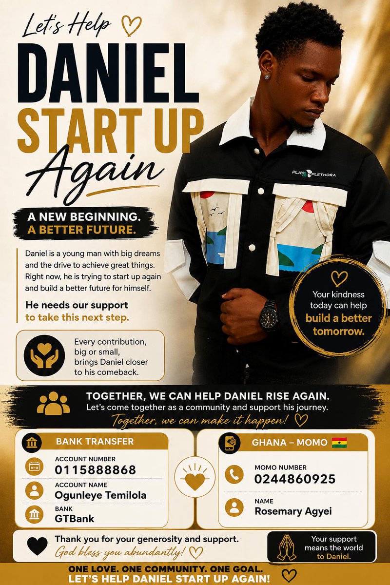 Jill1Muchi's tweet photo. This is a cry for help. 
Daniel is part of the BBN community. This is the time he needs us most. 
This contribution is to start him up again. 
Any amount is welcome. 
God Bless y’all 

#bbnaija https://t.co/LW9SIHIfq2